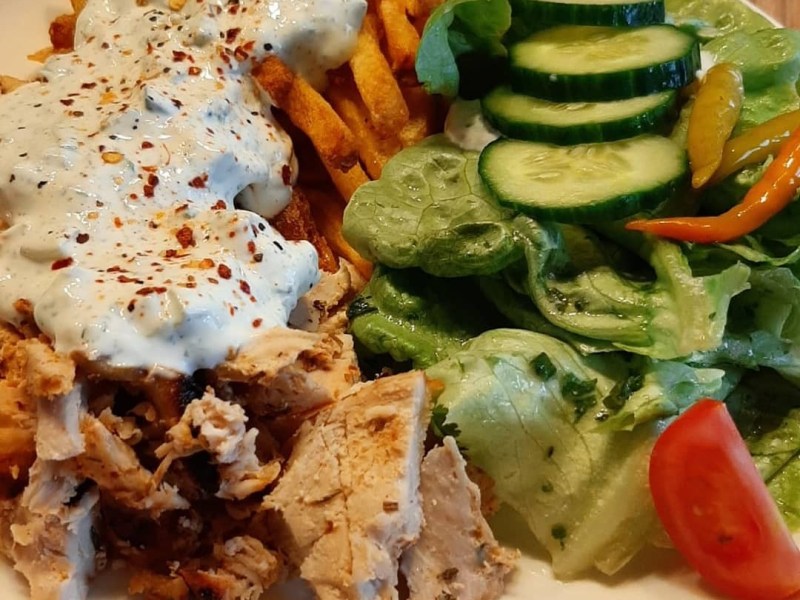 Hähnchengyros vom Spieß