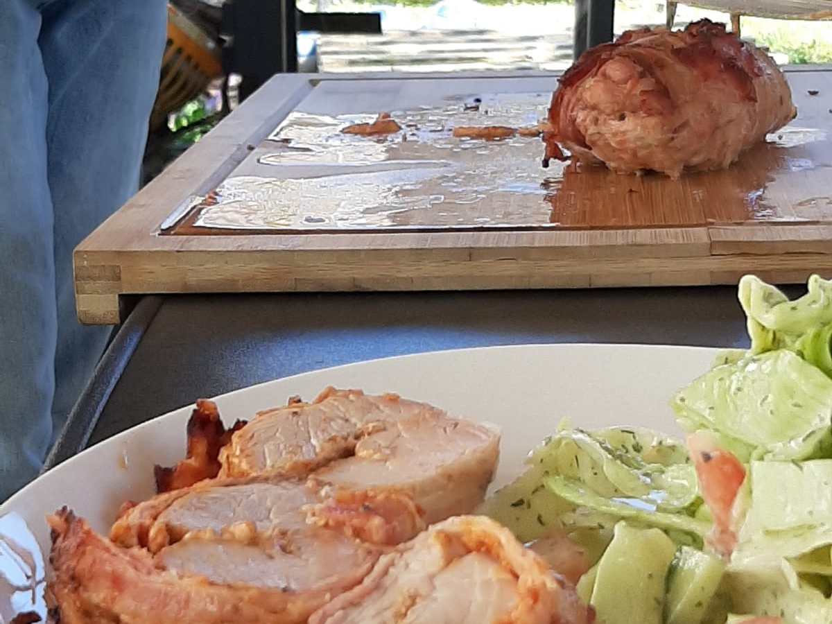 Gefülltes Pizza-Schweinefilet