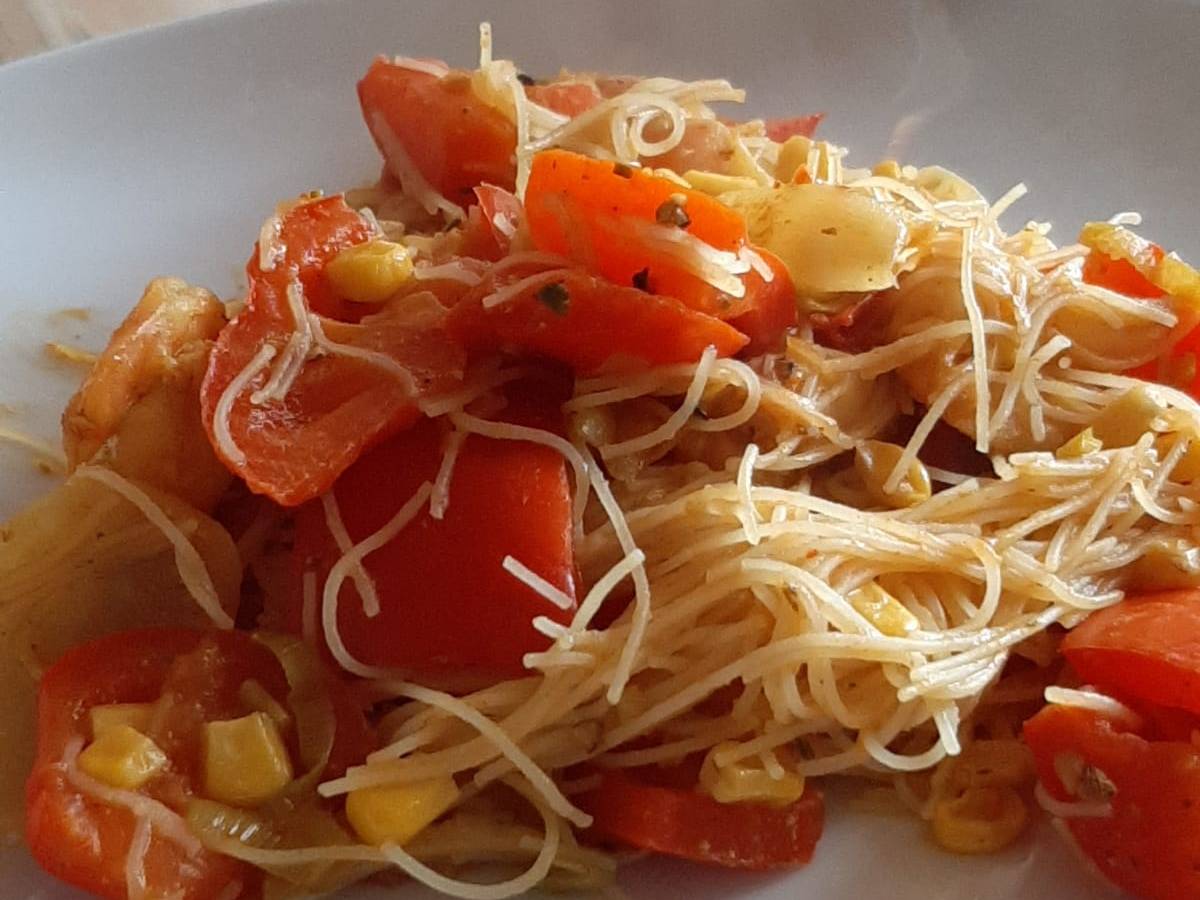 Asiatische Scampi-Pfanne