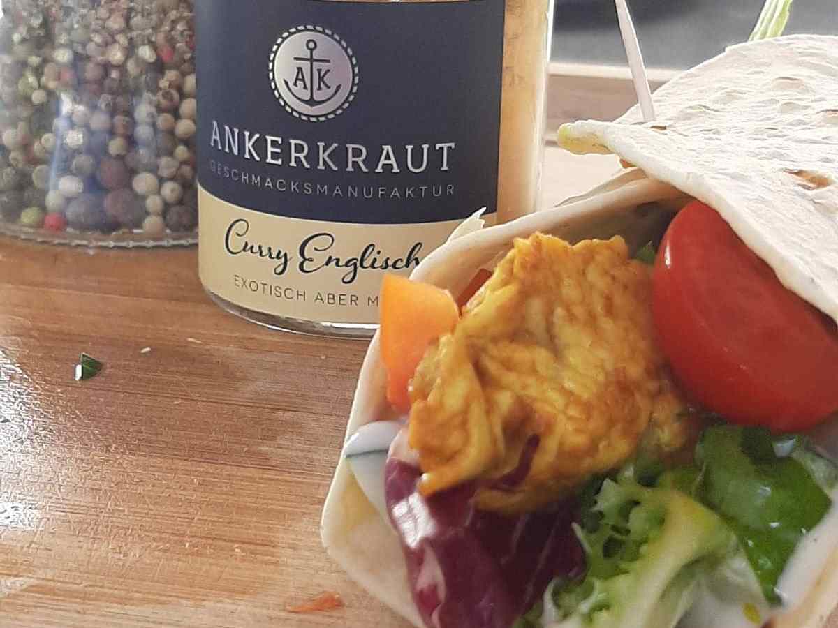 Curry-Hähnchen-Wraps