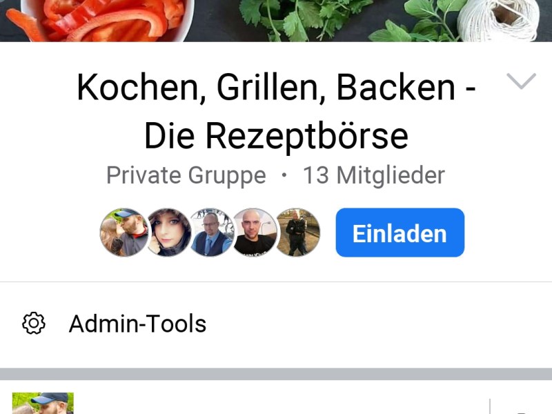 Rezeptbörse auf Facebook