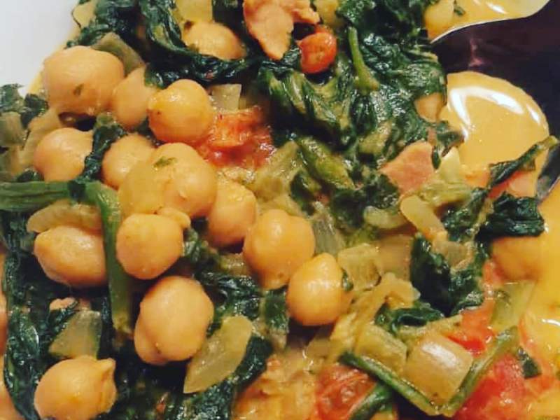 Spinat-Kichererbsen-Pfanne (low calorie)